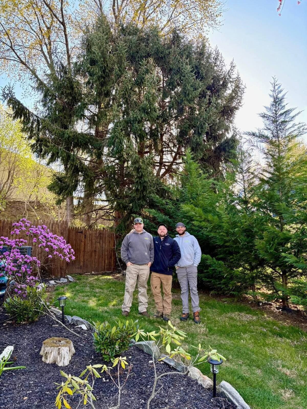 The Gouger's Tree Care team — Ryan Gouger, Ryan Sokolowski, and Nate Kitchell